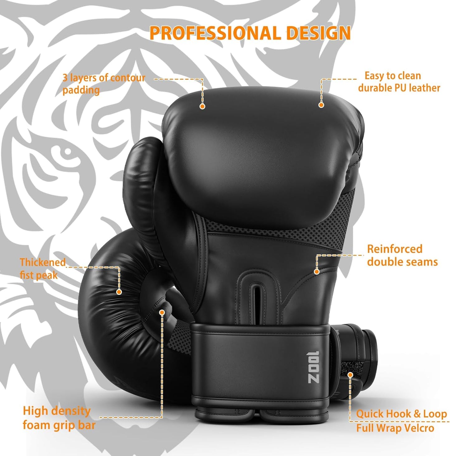 Dripex Boxing Gloves for Men Women Youth, Boxing Training Gloves | for Heavy Bag Workout, Muay Thai, Kickboxing, Sparring Punching（8 10 12 14 16oz）