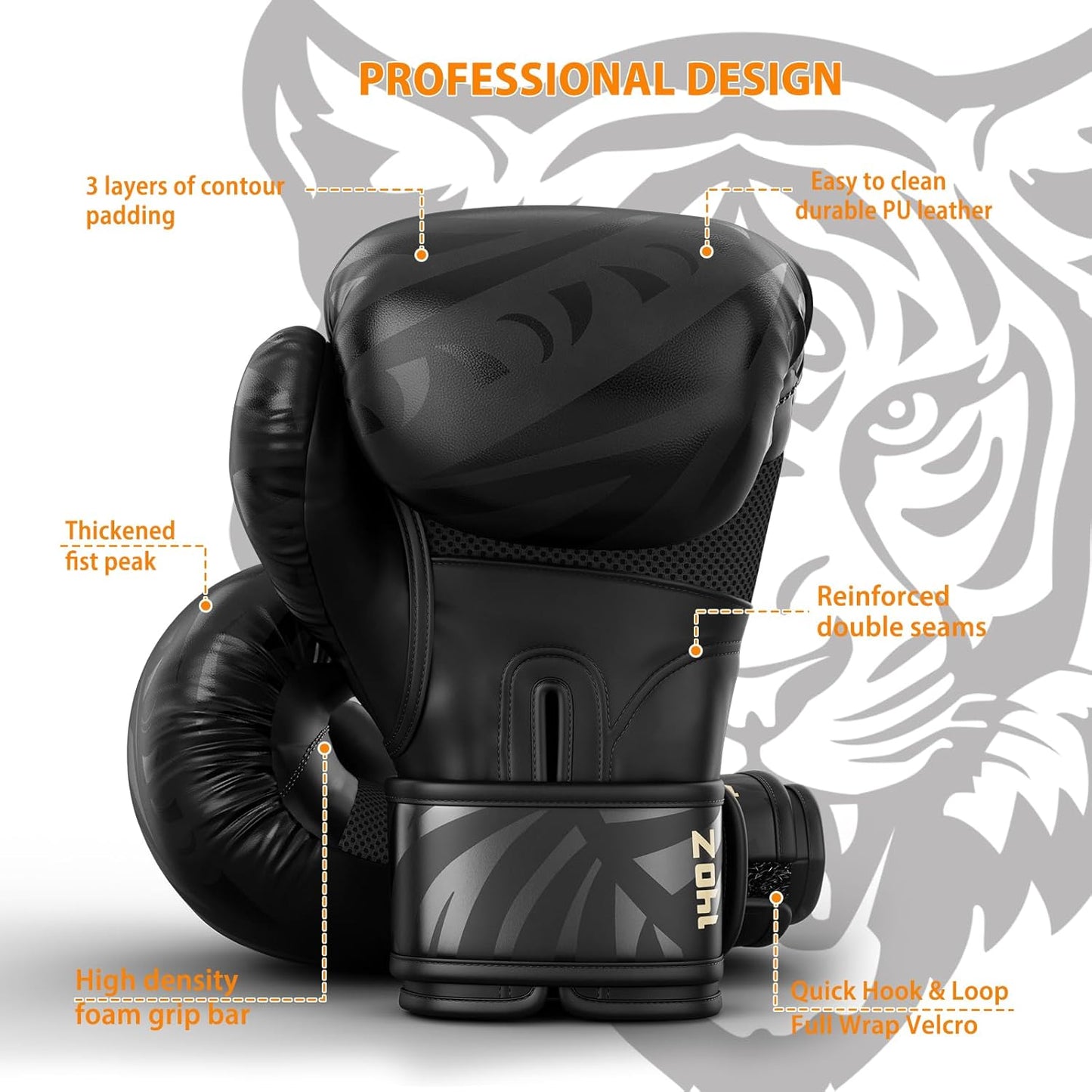 Dripex Boxing Gloves for Men Women Youth, Boxing Training Gloves | for Heavy Bag Workout, Muay Thai, Kickboxing, Sparring Punching（8 10 12 14 16oz）