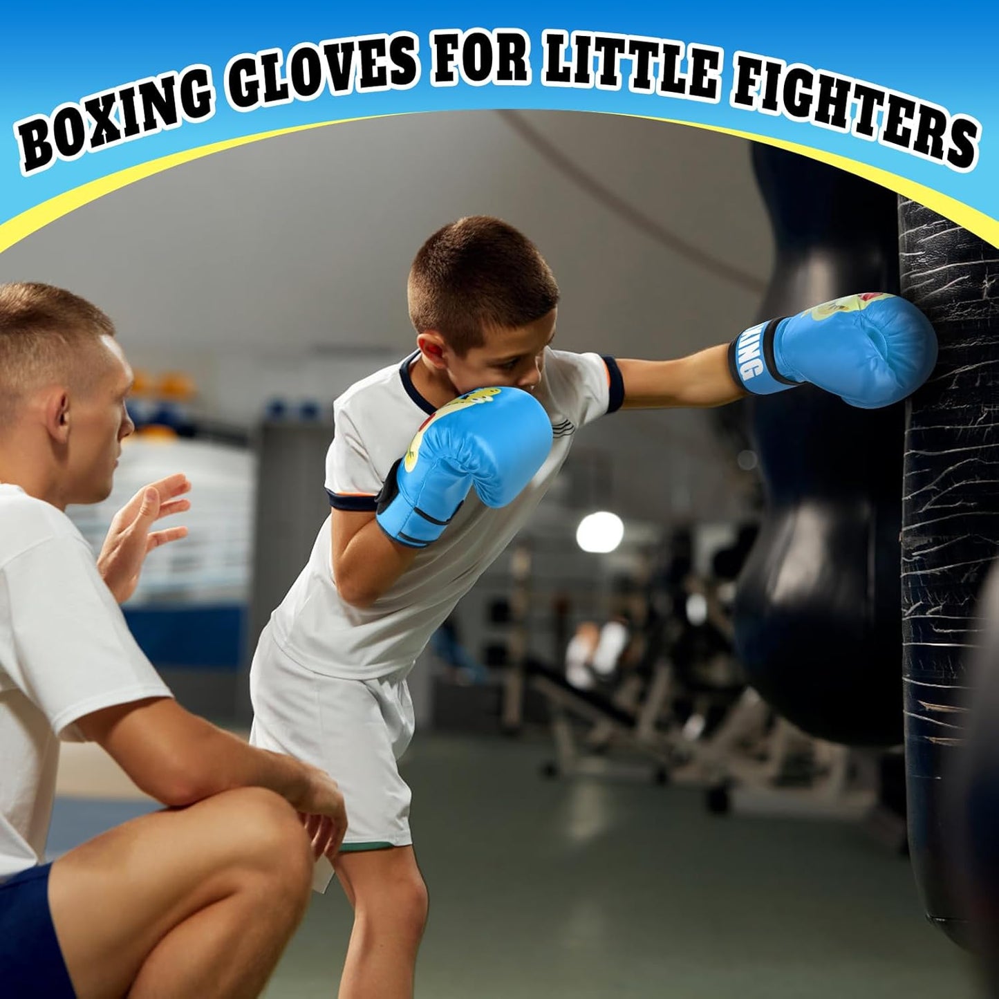 Kids Boxing Gloves for Boys & Girls, Youth Boxing Training Gloves for Kids Age 3 to 9 Years, 4OZ Training Sparring Gloves for Punching Bag Kickboxing Muay Thai MMA