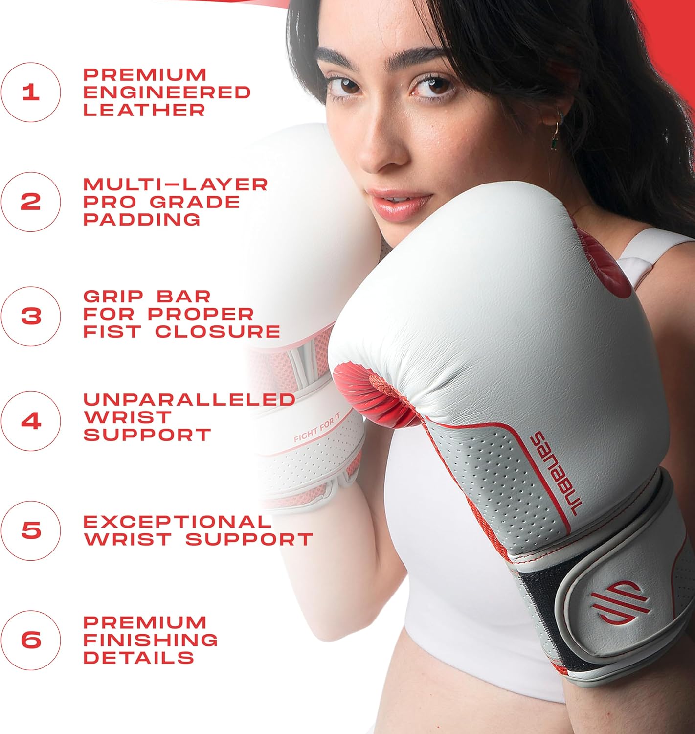 Sanabul Hyperstrike Boxing Gloves for Women, Kickboxing MMA Muay Thai Gloves, Training Sparring Punching Heavy Bag.