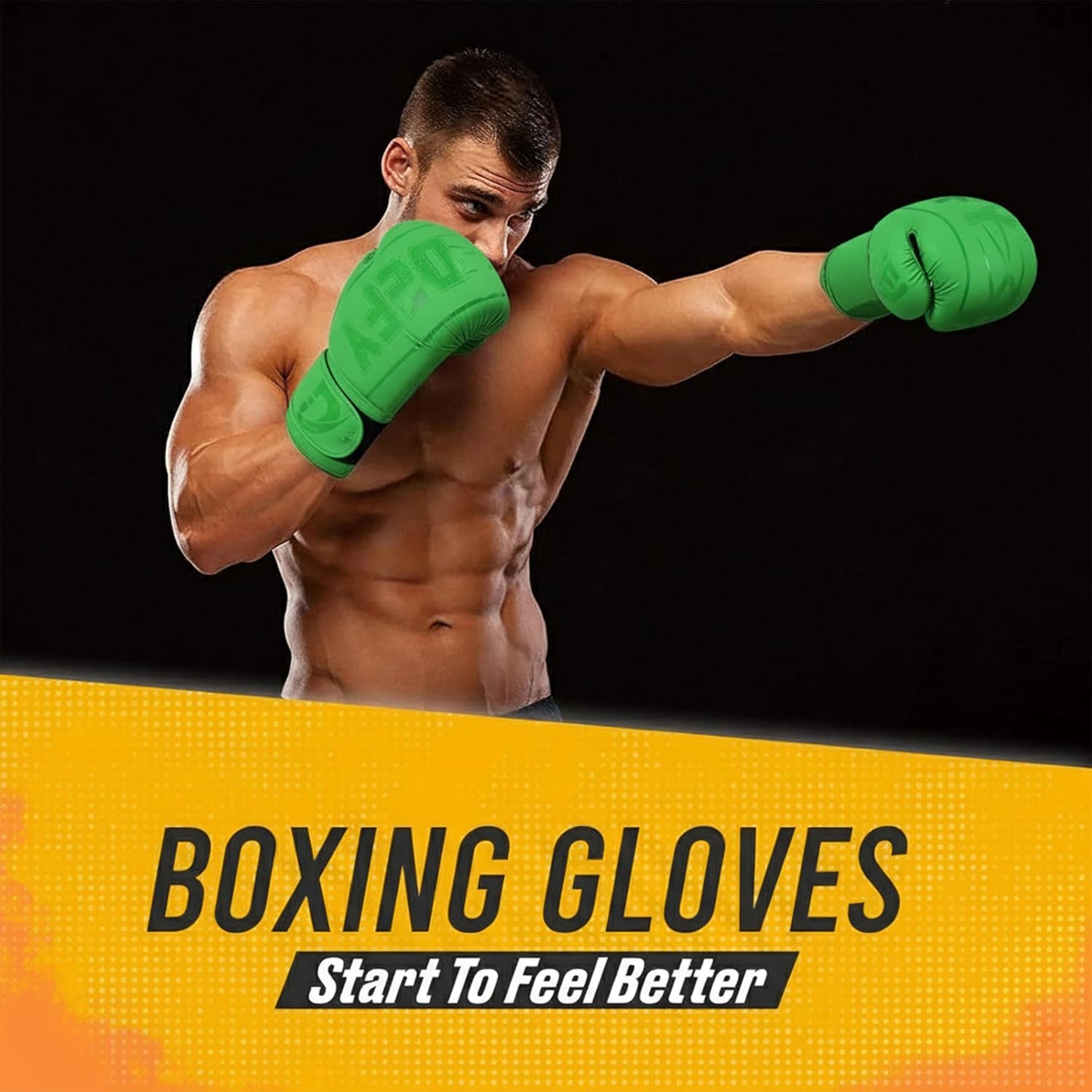DEFY Boxing Gloves for Men & Women - Premium Quality Synthetic Leather Boxing Gloves for Training - Perfect for Punching Heavy Bags, Sparring, & Fighting Gloves