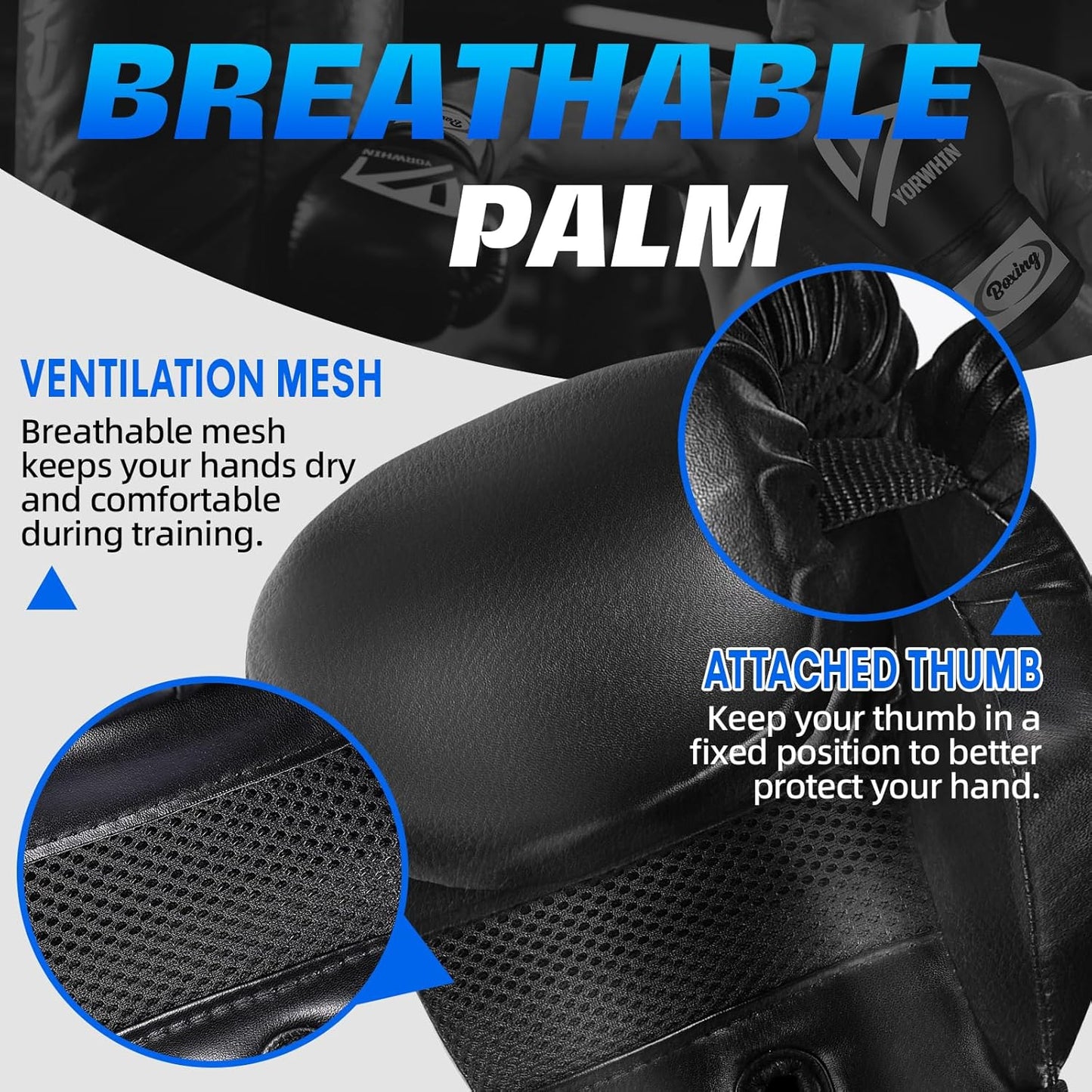 Boxing Gloves for Men Women, Training Sparring Boxing Gloves, Heavy Punching Bag Workout Gloves for Boxing Kickboxing Muay Thai Mixed Martial Arts MMA Training