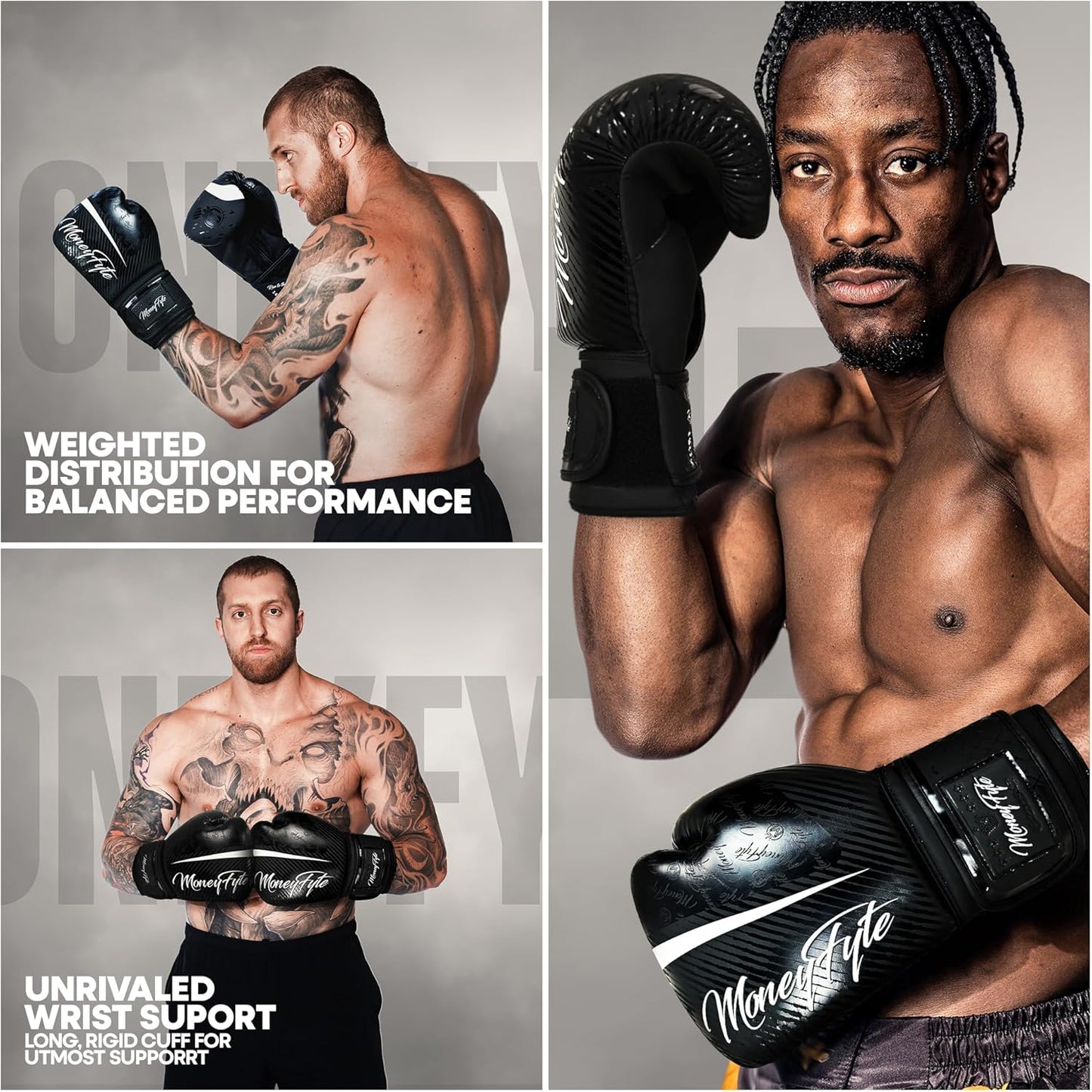 Boxing Gloves for Men & Women - Boxing, Kickboxing, Muay Thai, MMA, Training & Sparring - Punching Bag & Heavy Bag Gloves - MoneyFyte