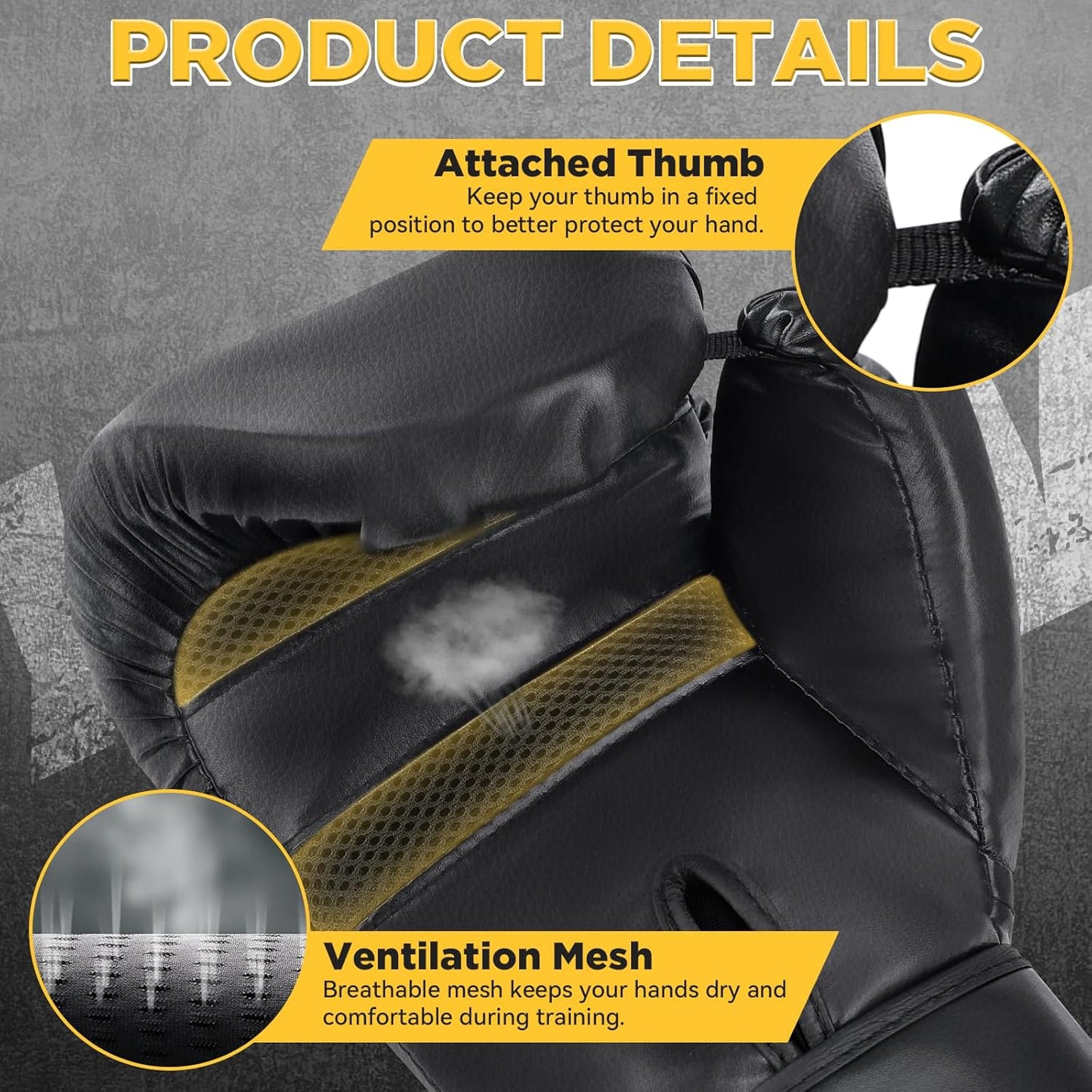 Boxing Gloves for Men Women, Training Sparring Boxing Gloves, Heavy Punching Bag Workout Gloves for Boxing Kickboxing Muay Thai Mixed Martial Arts MMA Training