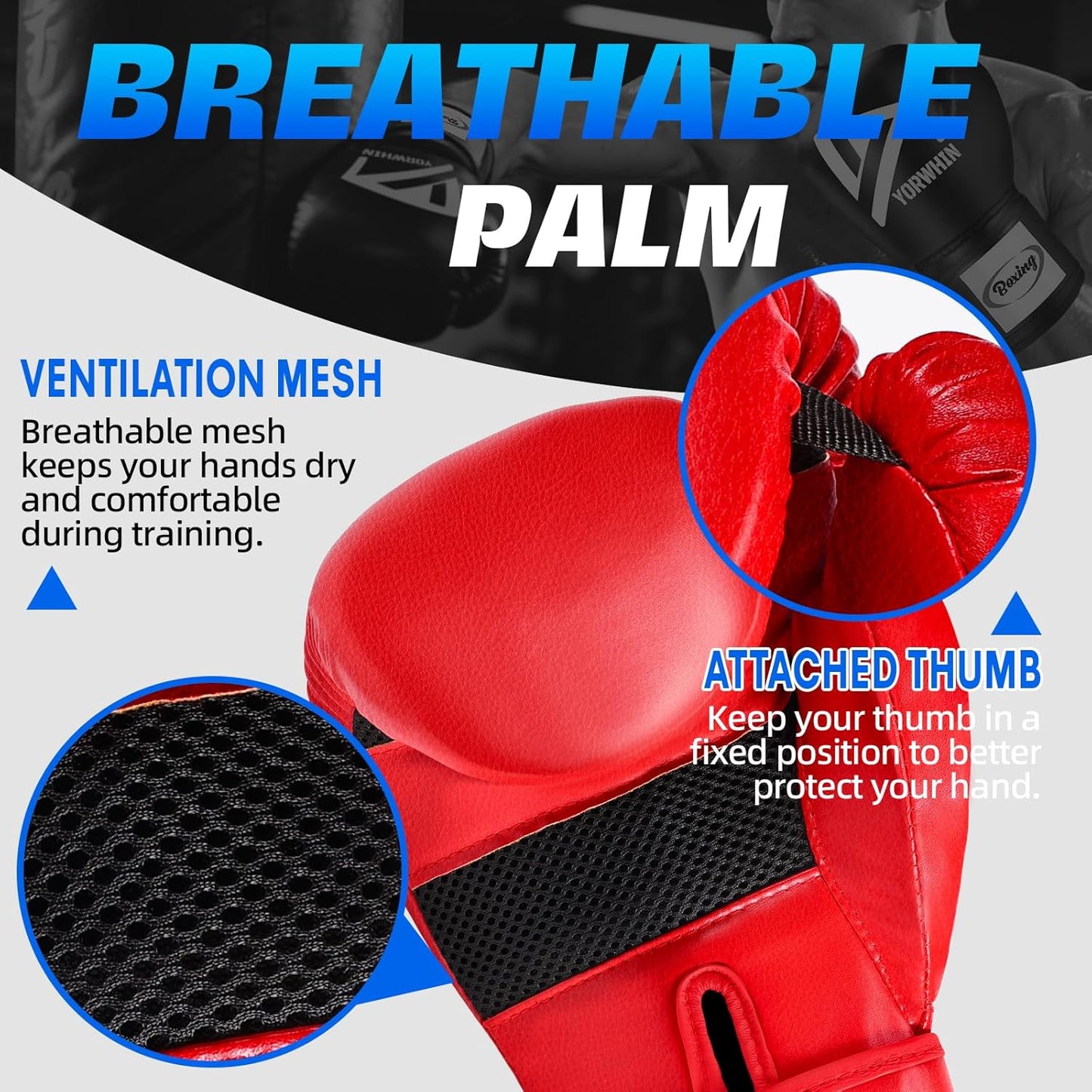 Boxing Gloves for Men Women, Training Sparring Boxing Gloves, Heavy Punching Bag Workout Gloves for Boxing Kickboxing Muay Thai Mixed Martial Arts MMA Training