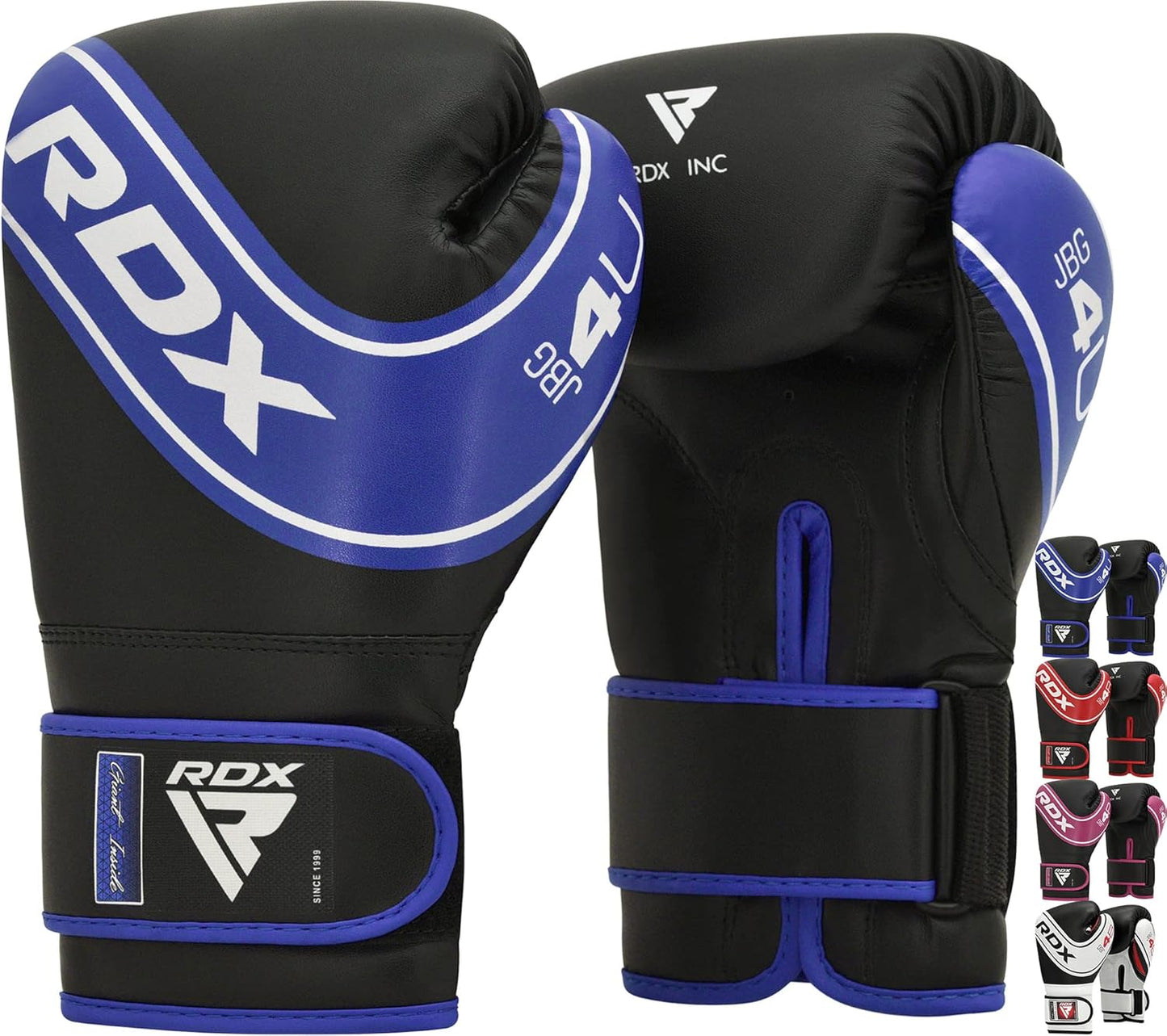 RDX Kids Boxing Gloves, 6oz 4oz Junior Training Mitts, Maya Hide Leather Ventilated Palm, Muay Thai Sparring MMA Kickboxing Fighting, Punch Bag Speed Ball Focus Pads Punching Workout