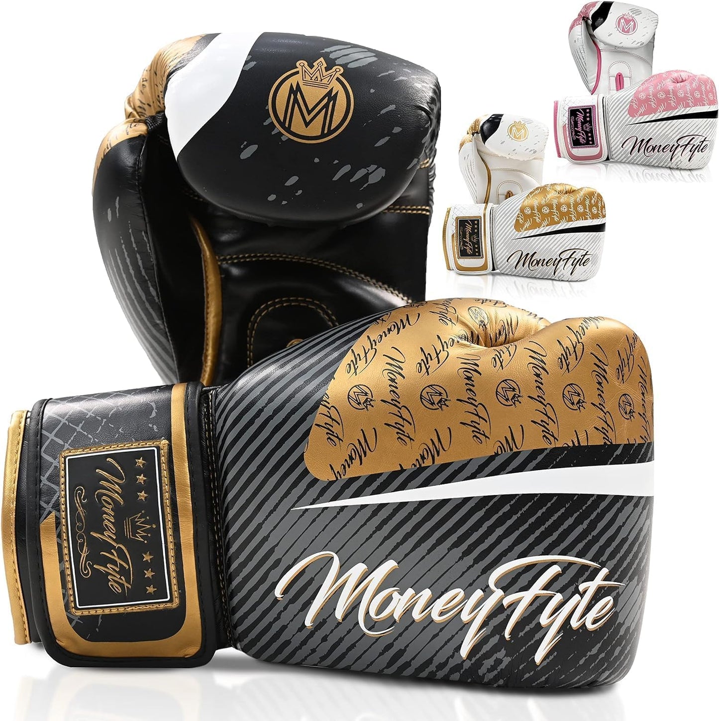Boxing Gloves for Men & Women - Boxing, Kickboxing, Muay Thai, MMA, Training & Sparring - Punching Bag & Heavy Bag Gloves - MoneyFyte