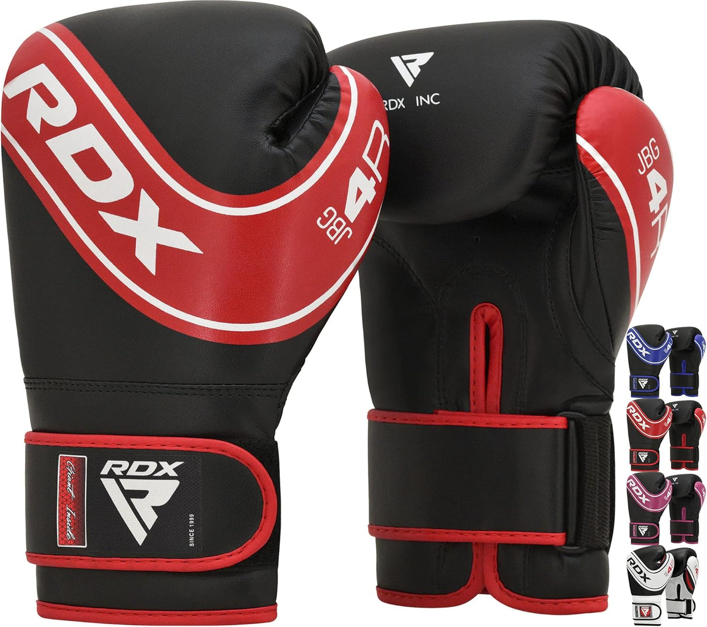 RDX Kids Boxing Gloves, 6oz 4oz Junior Training Mitts, Maya Hide Leather Ventilated Palm, Muay Thai Sparring MMA Kickboxing Fighting, Punch Bag Speed Ball Focus Pads Punching Workout