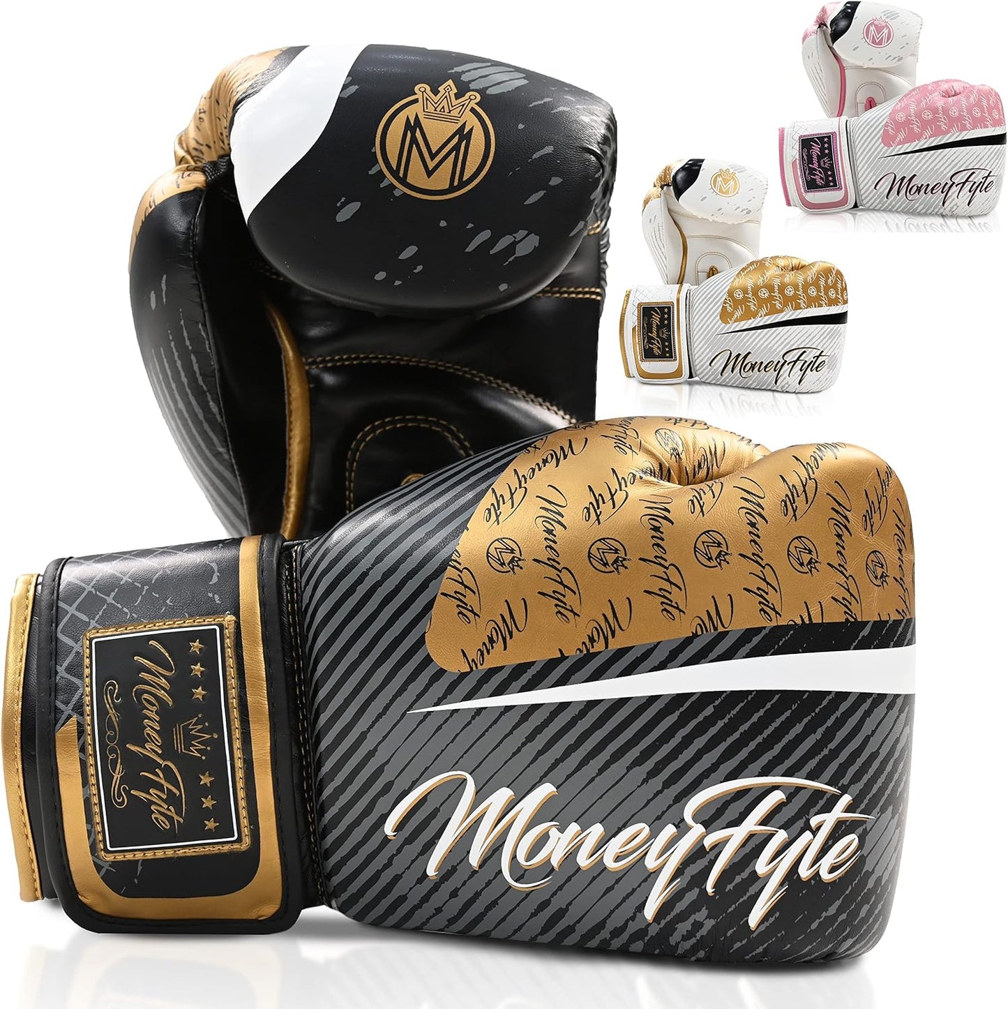 Boxing Gloves for Men & Women - Boxing, Kickboxing, Muay Thai, MMA, Training & Sparring - Punching Bag & Heavy Bag Gloves - MoneyFyte