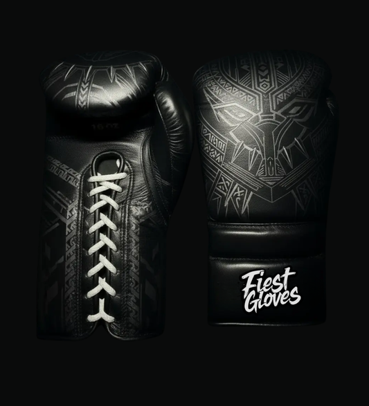 Fiest Winning Style Black Boxing Gloves Sparring Training Gloves