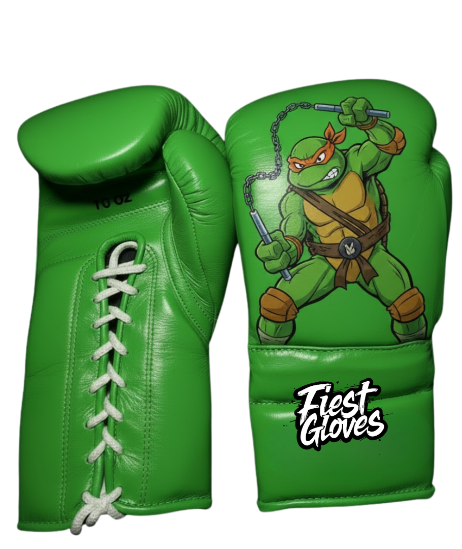 Fiest Winning Style Green/Orange Boxing Gloves Durable Gym Sparring