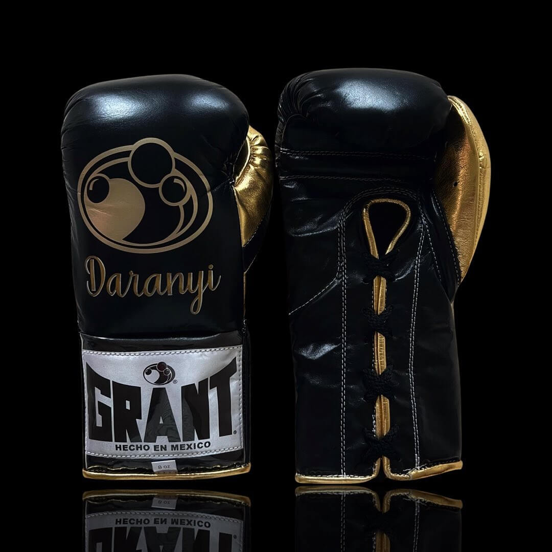 Grant Black/Gold Boxing Gloves 14oz Premium Training Gloves
