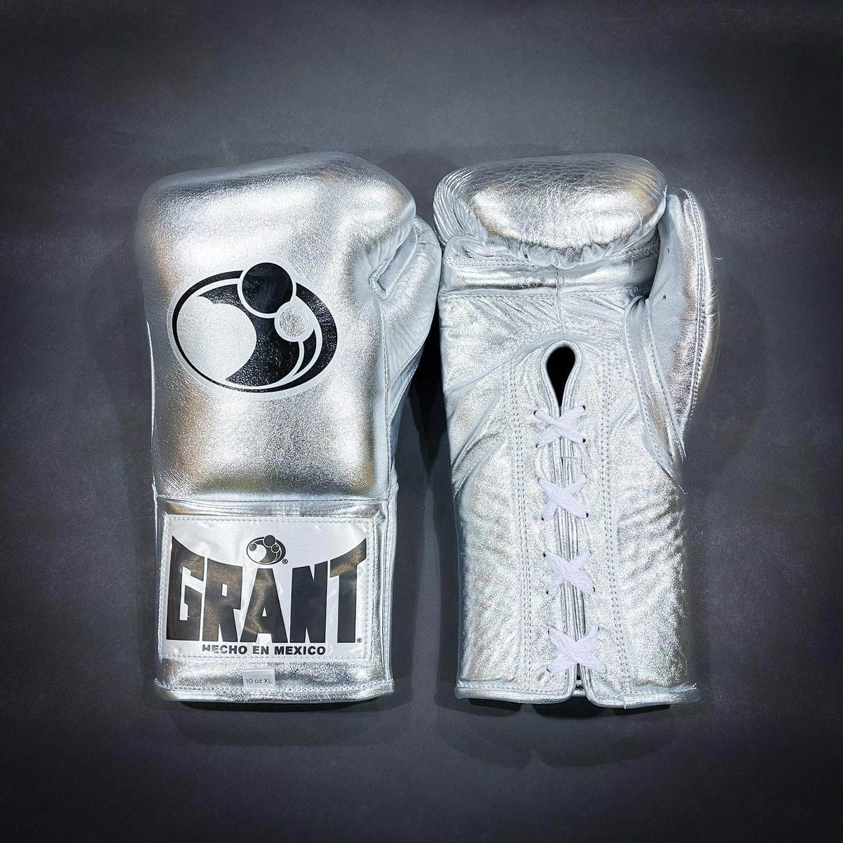 Grant Silver Boxing Gloves Premium Gym Training Pair