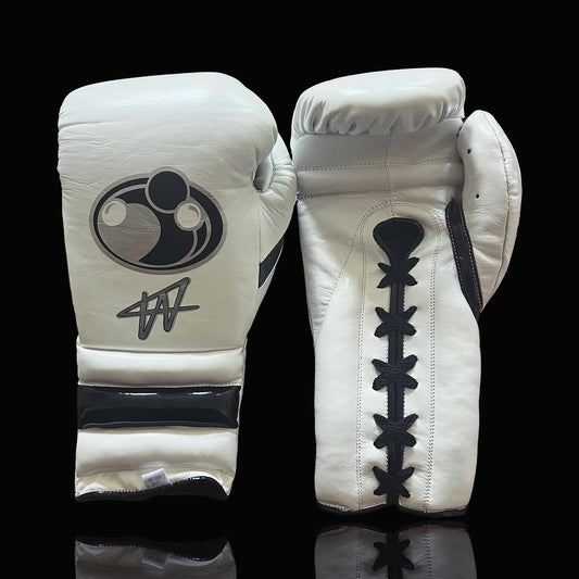 Grant White/Black Full View Leather Boxing Gloves