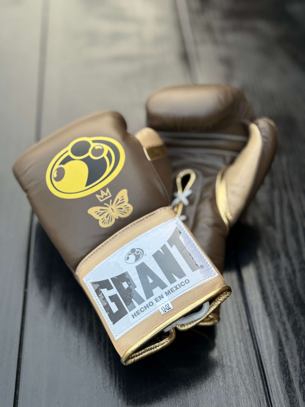 Grant Boxing Sets Brown/Beige/Gold Training Set with Gloves 