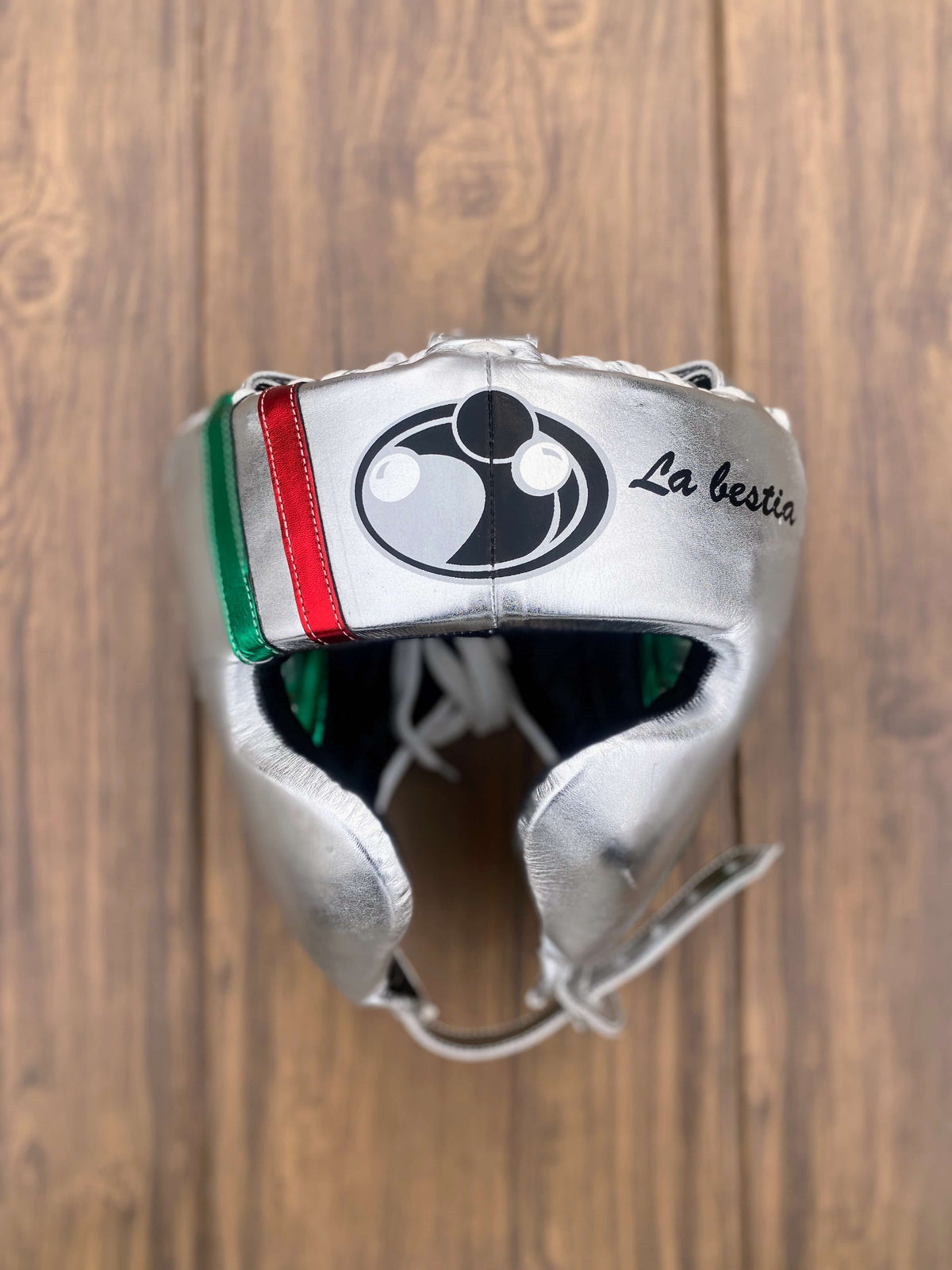 Grant Boxing Sets Silver/Red/Green Leather Boxing Headguard