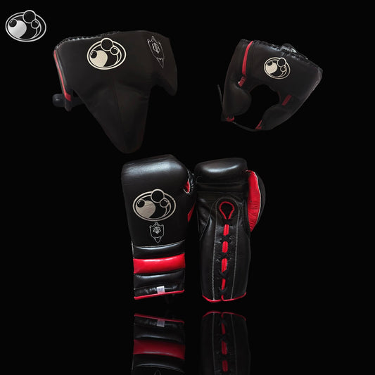 Grant Black/Red Boxing Set Fitness Training Gloves Headguard