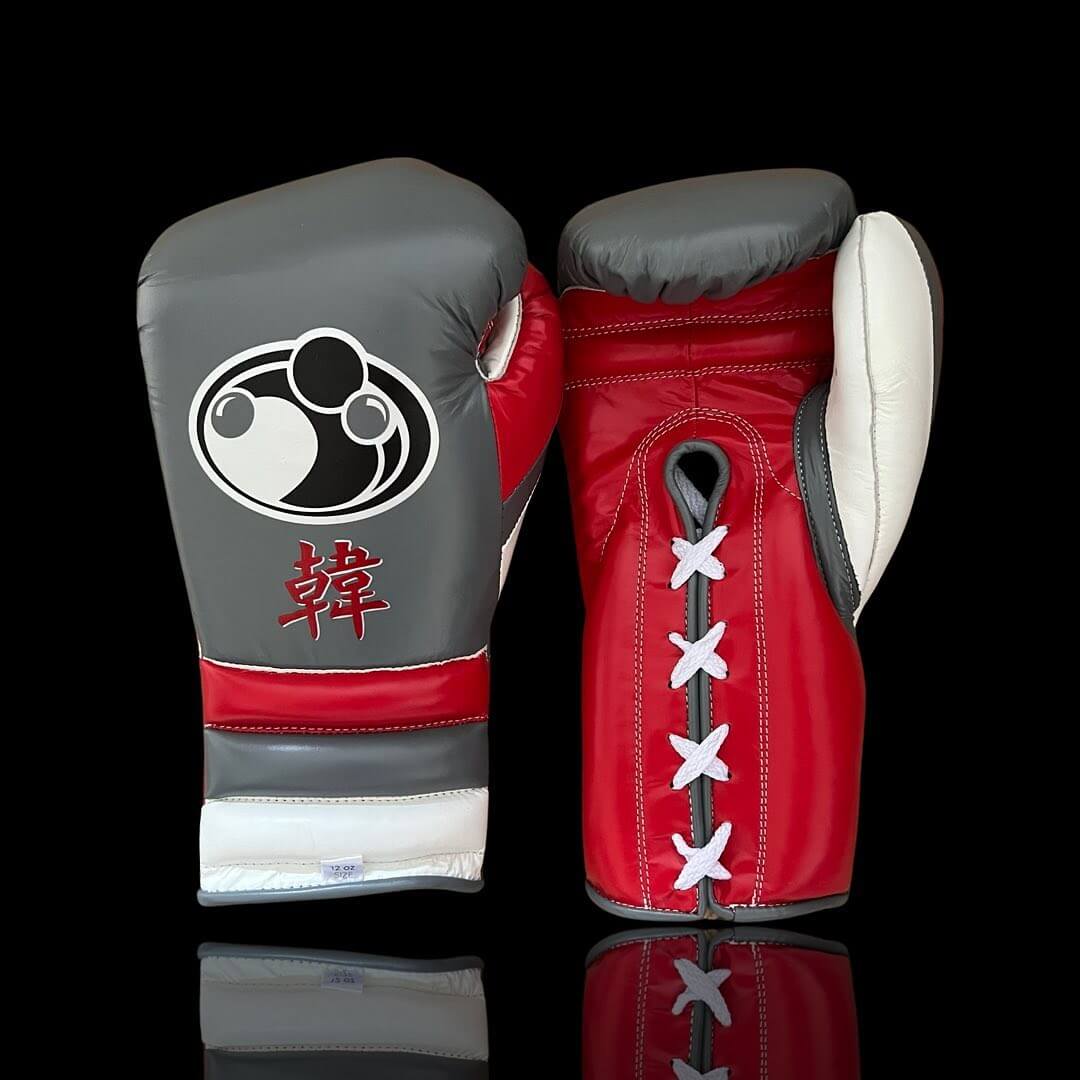 Grant Leather Boxing Set Grey/Red/White Gloves