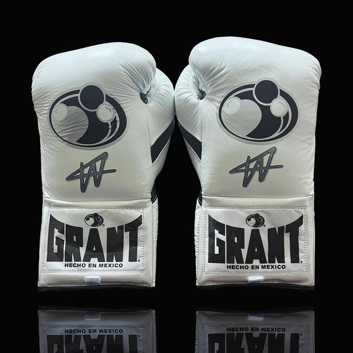 Grant Boxing Gloves Set White/Black Gloves Back View