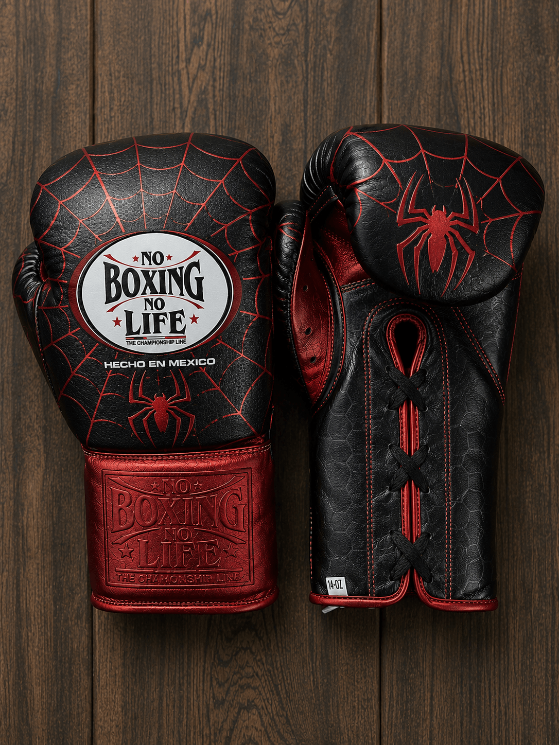 No Boxing No Life Black/Red Boxing Gloves Women Fitness Training Gloves