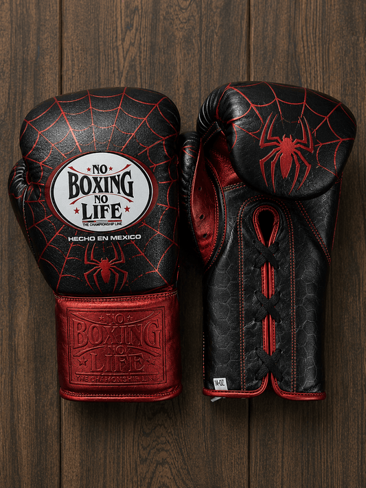 No Boxing No Life Black/Red Boxing Gloves Women Fitness Training Gloves