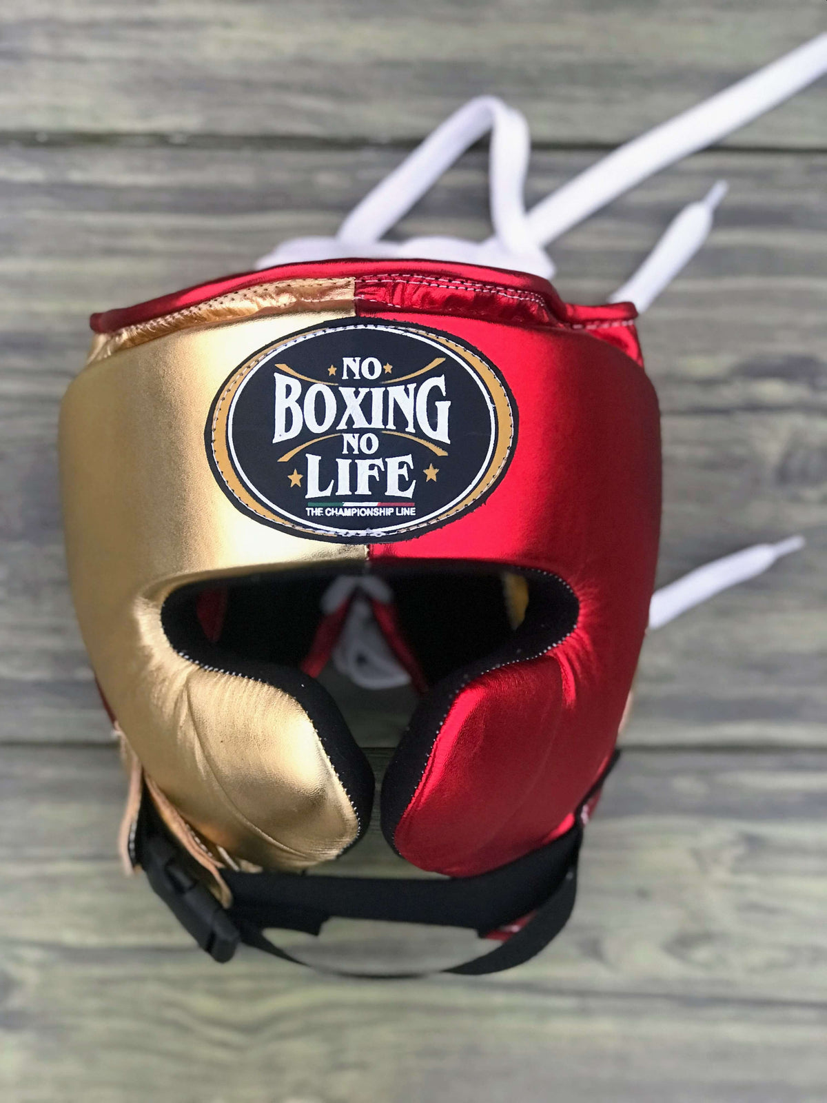 No Boxing No Life Complete Boxing Set Red/Gold Headguard