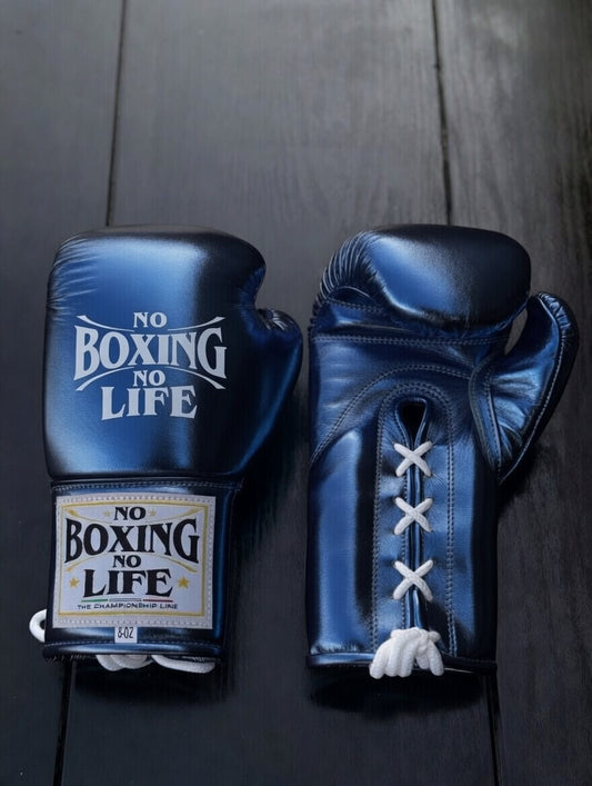 No Boxing No Life Dark-Blue Boxing Gloves Durable Sparring Gloves