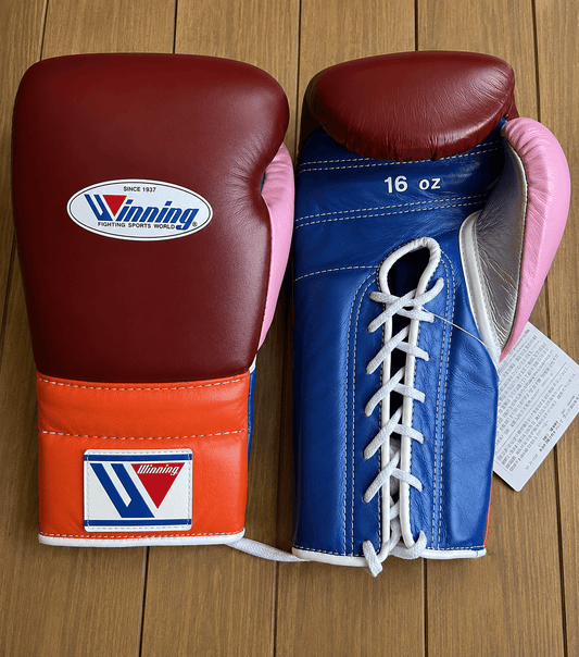 Winning Brown/Blue/Orange/Pink 14oz Boxing Gloves High Quality Gym Gloves