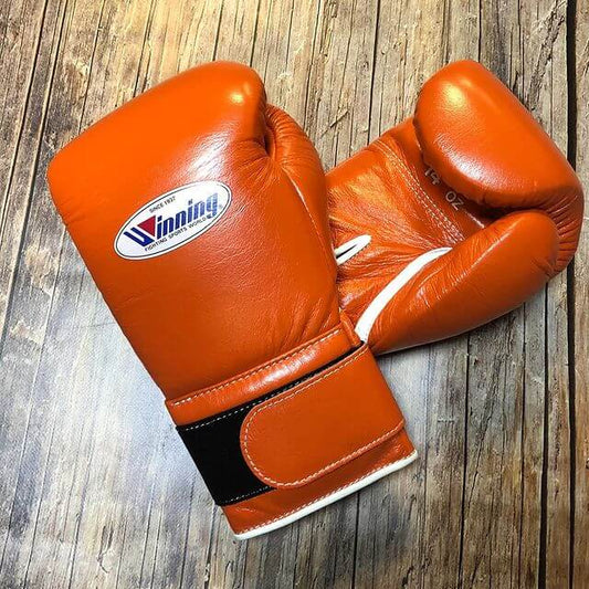 Winning Orange 14oz Boxing Gloves Custom Sparring Gloves