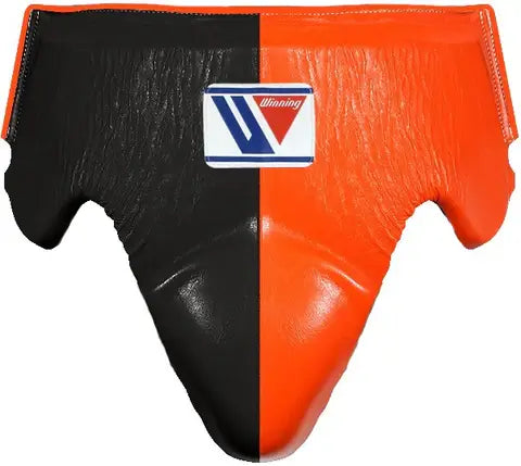 Winning Boxing Groinguard Black/Orange Shell Guard for Muay Thai