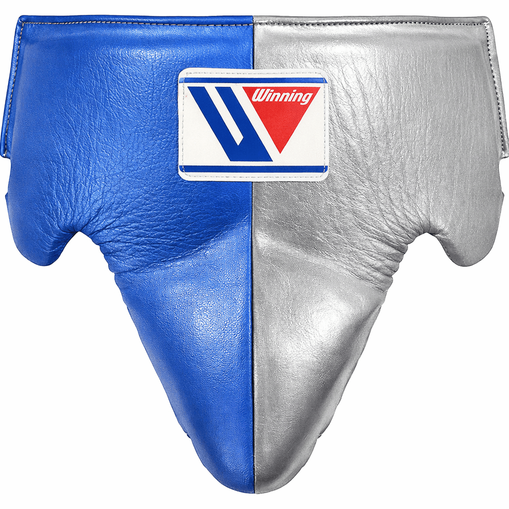 Winning Boxing Groinguard Blue/Silver Protective Groin Guard for MMA