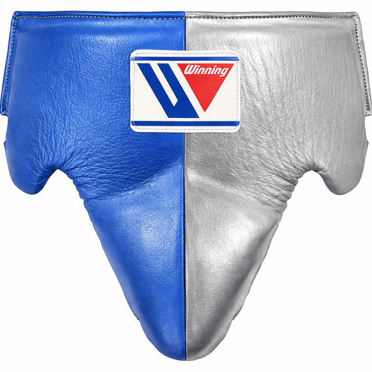 Winning Boxing Groinguard Blue/Silver Protective Groin Guard for MMA