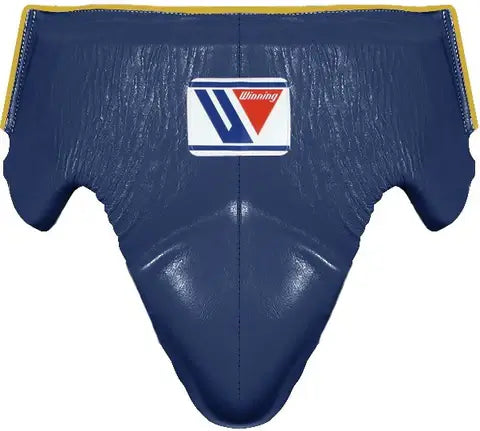 Winning Boxing Groinguard Dark-Blue/Gold Cup Guard with Secure Straps