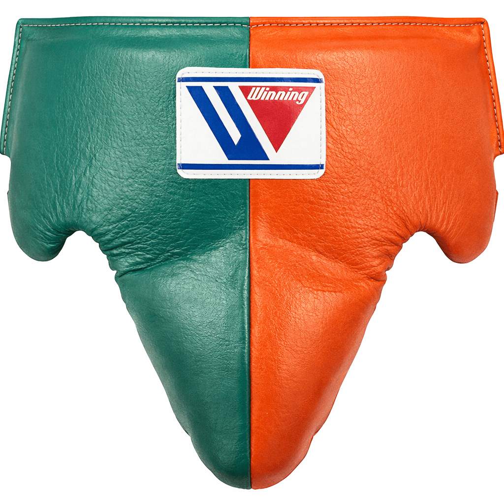 Winning Boxing Groinguard Green/Orange Abdominal Protector for Heavy Training