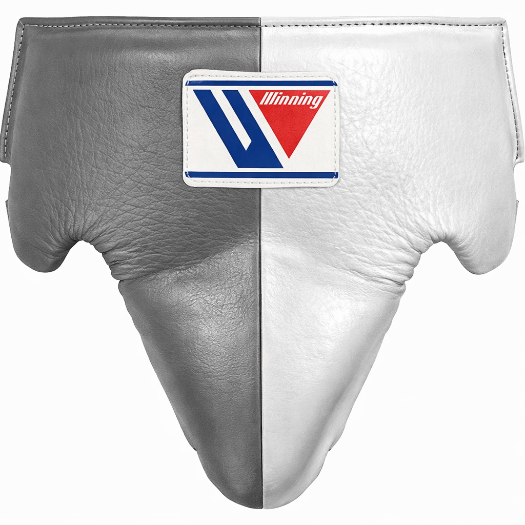 Winning Boxing Groinguard Grey/Silver  Groin Guard with Straps