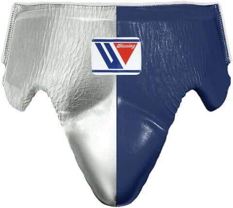 Winning Boxing Groinguard Silver/Dark-Blue Protective Cup for Training