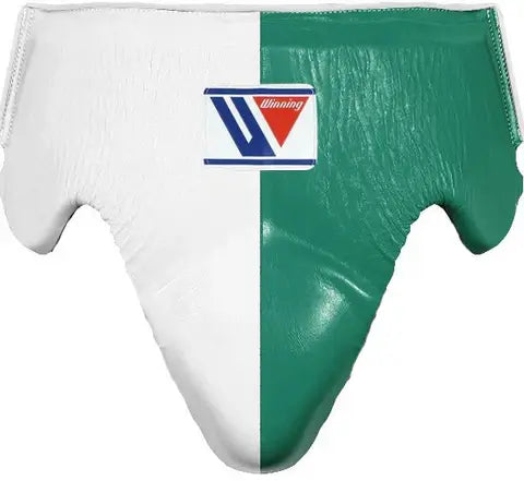 Winning Boxing Groinguard White/Green Cup Guard with Secure Straps
