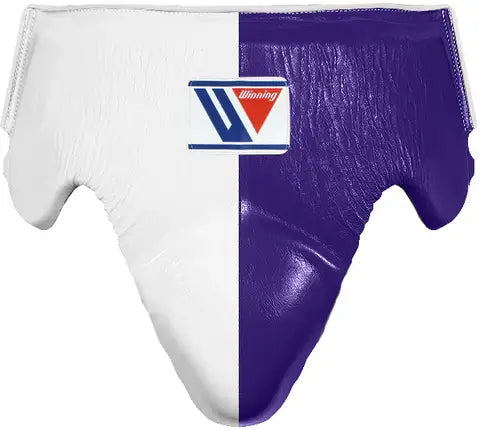 Winning Boxing Groinguard White/Purple Abdominal Protector for Heavy Training