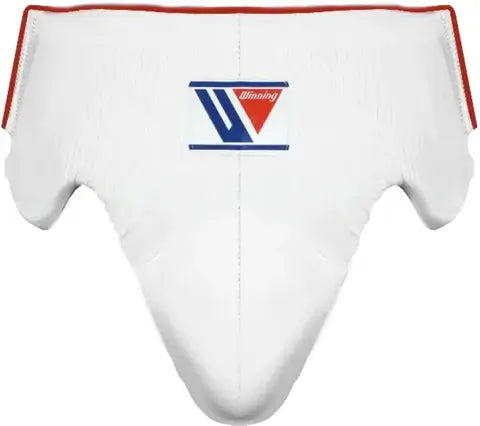 Winning Boxing Groinguard White/Red Groin Guard with Straps