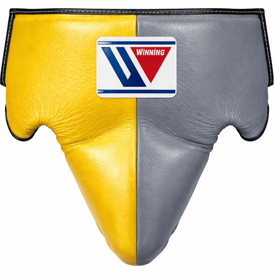 Winning Boxing Groinguard Yellow/Grey/Black Cup Guard with Secure Straps