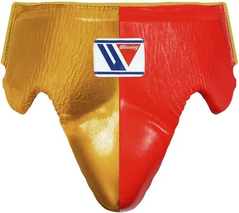 Winning Boxing Groinguard Gold/Red Protective Groin Guard for MMA