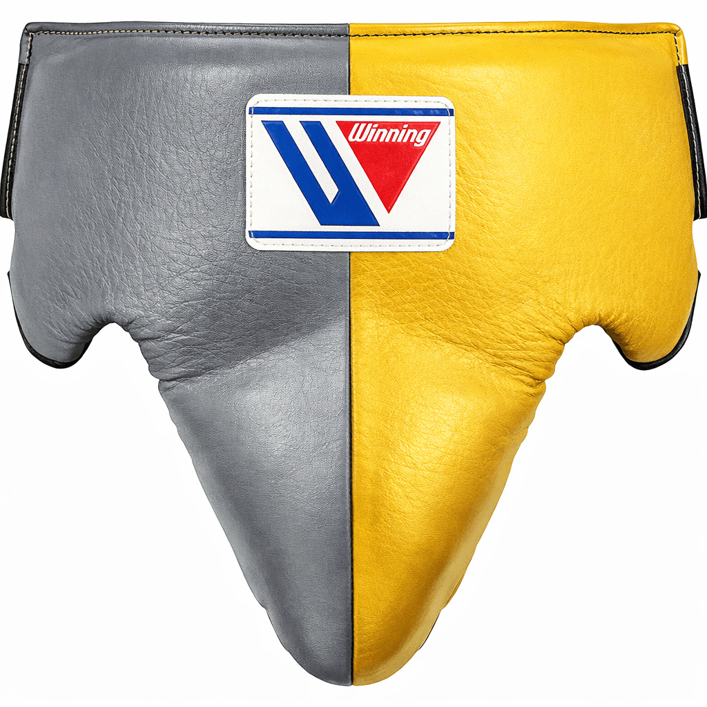 Winning Boxing Groinguard Grey/Yellow Cup Guard for Intense Sessions