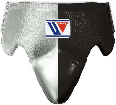 Winning Boxing Groinguard Silver/Black Abdominal Protector for Heavy Training