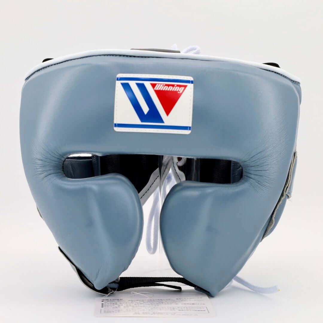 Winning Boxing Headgear Light-Green Padded Leather Head Guard for Sparring