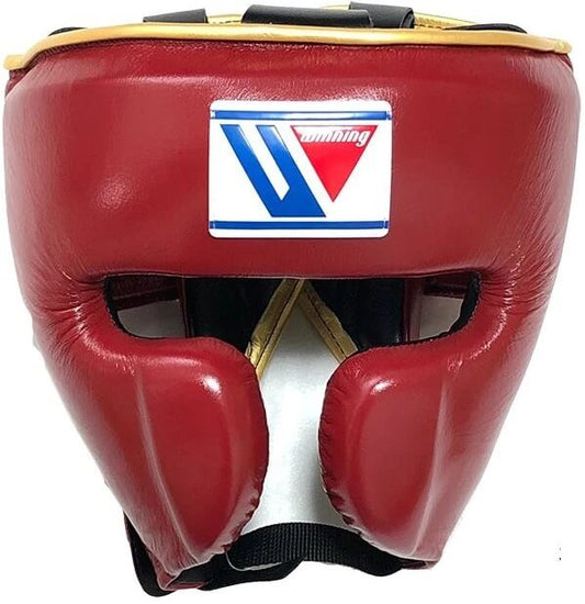 Winning Boxing Headgear Maroon/Gold Head Guard for Boxing Training