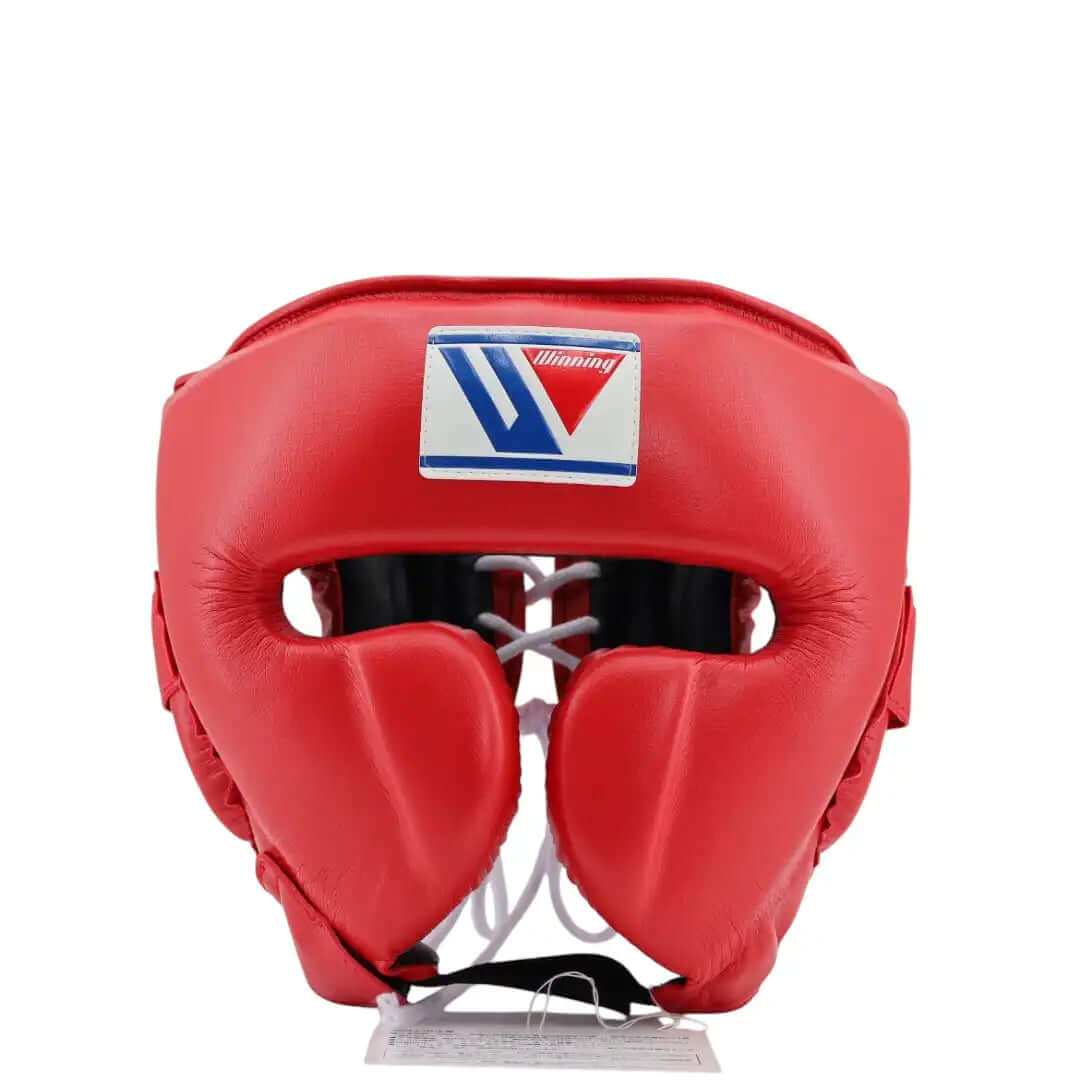 Winning Boxing Headgear Red Padded Head Guard for Coach Use