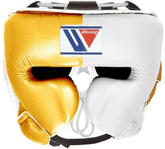 Winning Boxing Headgear Gold/White Padded Head Guard for Daily Drills