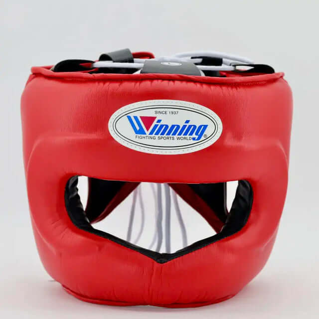 Winning Boxing Headgear Red Padded Head Guard for Daily Drills