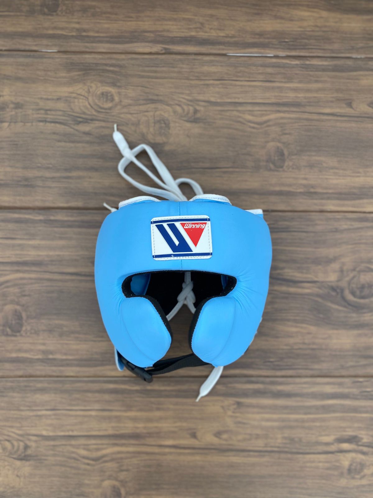 Winning Sky-Blue Boxing Set Fitness Training Headguard View