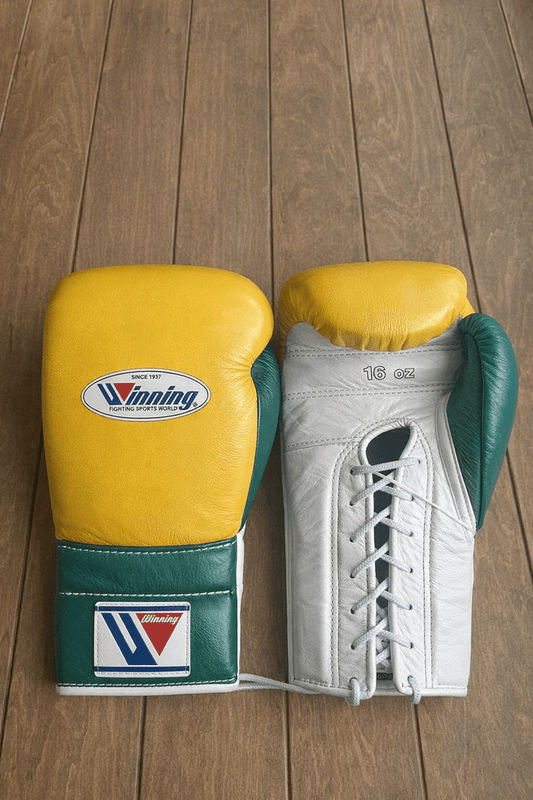 Winning Yellow/White/Green Boxing Gloves Women Fitness Training Gloves